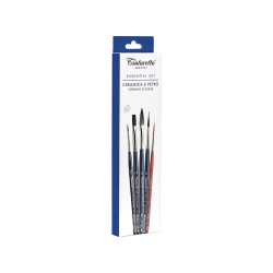 Set 5 Pennelli Tintoretto per Ceramica e Vetro