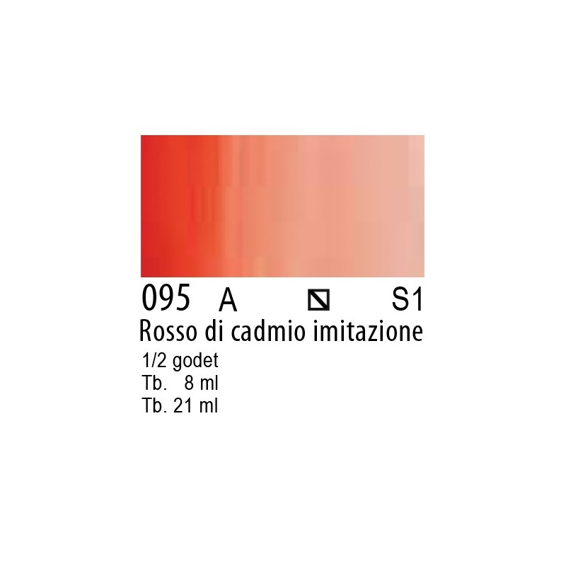 095 - Winsor & Newton Cotman Rosso di cadmio imit.