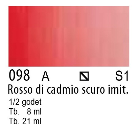 098 - W&N Cotman Rosso di cadmio scuro imit.
