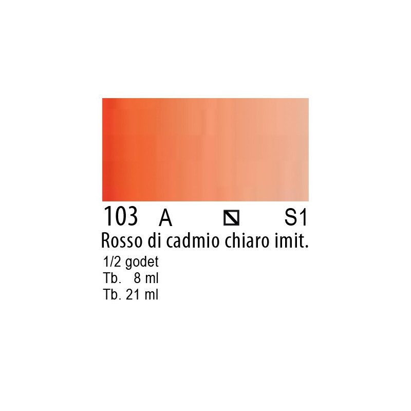 103 - Winsor & Newton Cotman Rosso di cadmio chiaro imit.