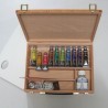Maimeri cassetta in faggio tempera fine 10 tubi 20ml