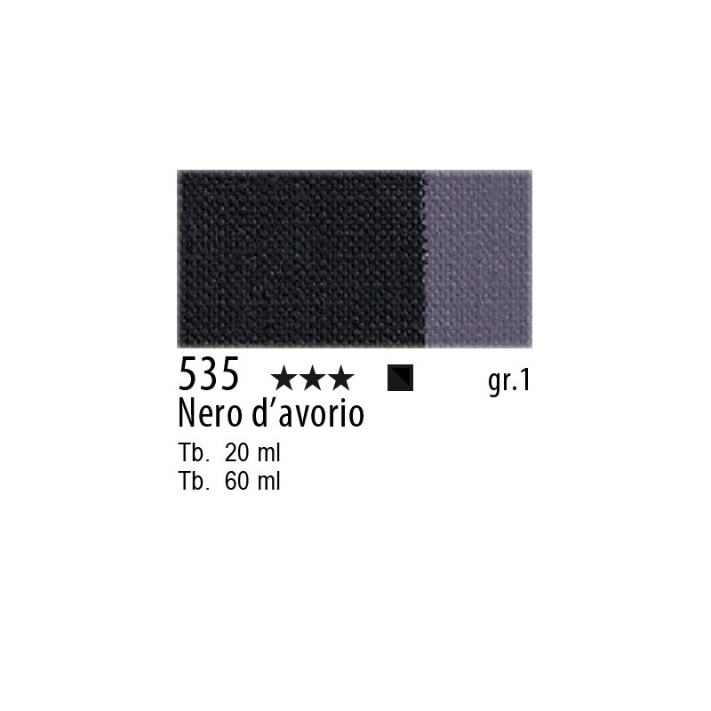 535 - Maimeri Olio Artisti Nero d'avorio