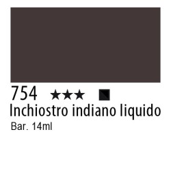 754 - Inchiostro colorato W&N nero indiano liquido