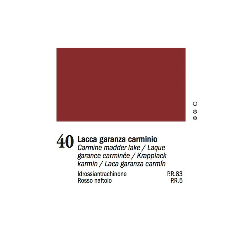 40 - Ferrario Olio Van Dyck Lacca garanza carminio