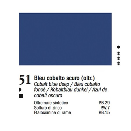 51 -Ferrario Olio Van Dyck Blu cobalto scuro