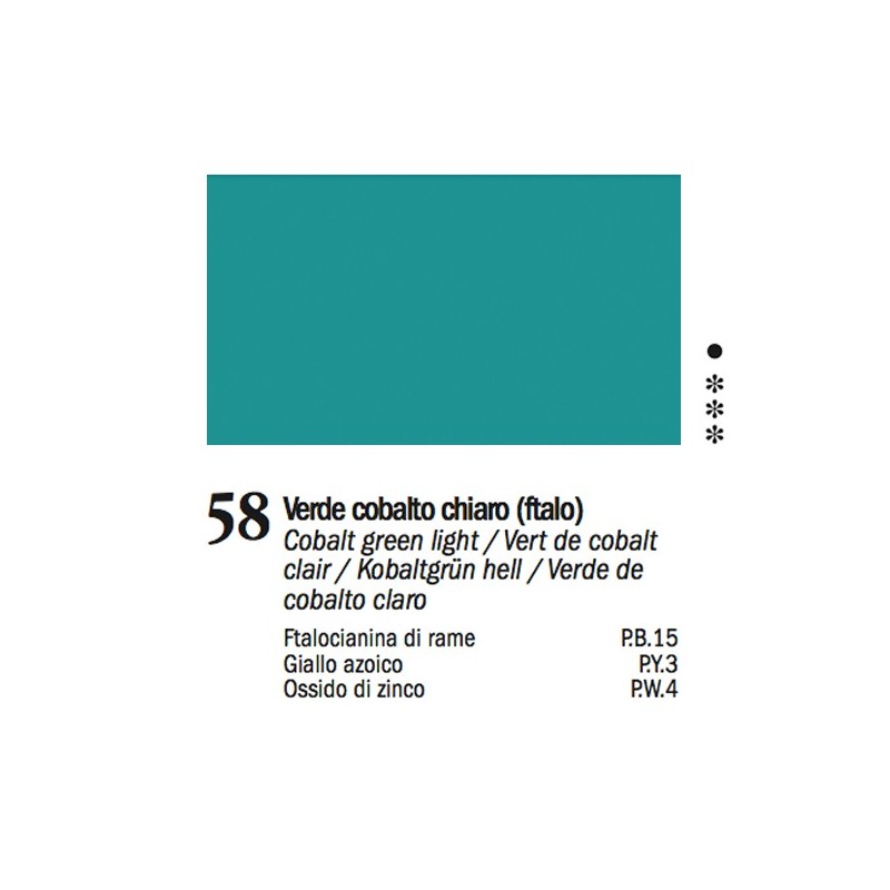 58 -Ferrario Olio Van Dyck Verde cobalto chiaro