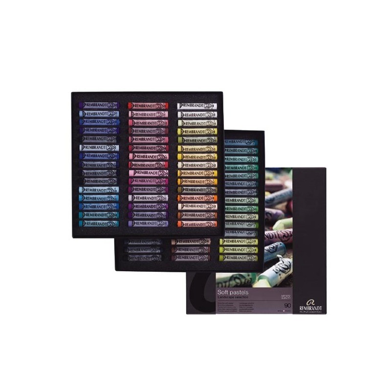 Rembrandt Soft Pastels Landscape Selection Professional Set, scatola 90 pastelli soffici