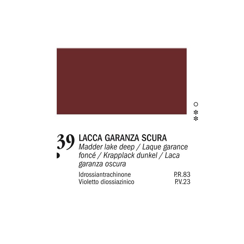 39 - Ferrario Olio Van Dyck Lacca garanza scura - tubo 60ml