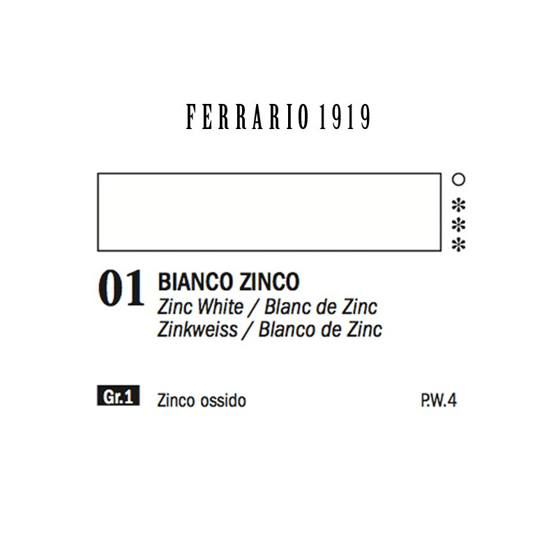 001 - Ferrario Olio 1919 Bianco di zinco