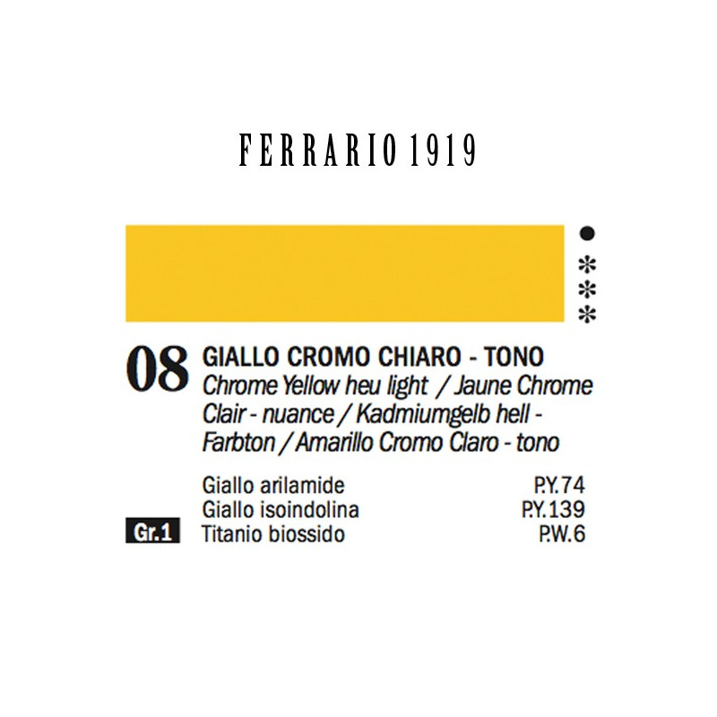 008 - Ferrario Olio 1919 Giallo cromo chiaro