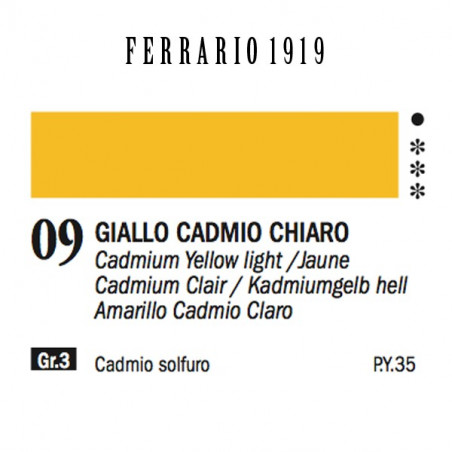 009 - Ferrario Olio 1919 Giallo cadmio chiaro