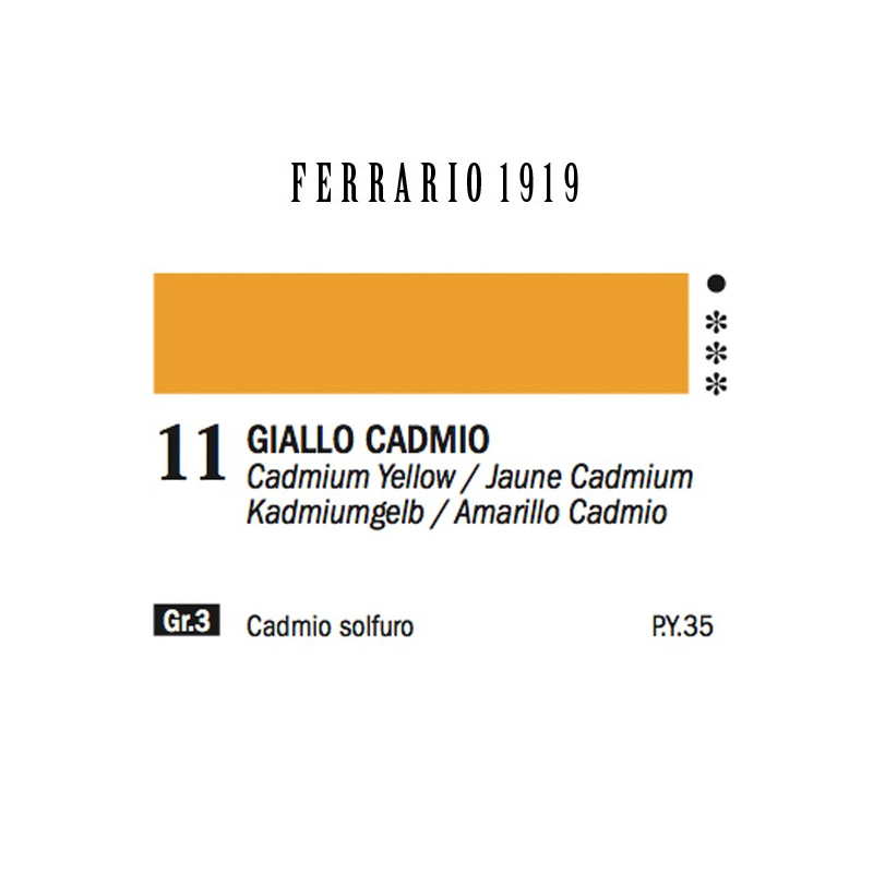 011 - Ferrario Olio 1919 Giallo cadmio medio