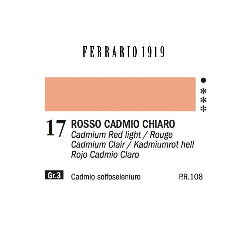 017 - Ferrario Olio 1919 Rosso cadmio chiaro