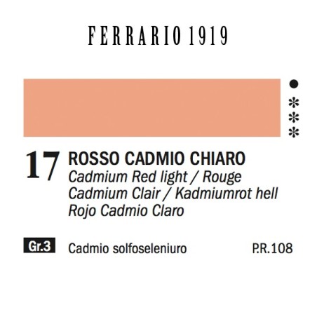 017 - Ferrario Olio 1919 Rosso cadmio chiaro
