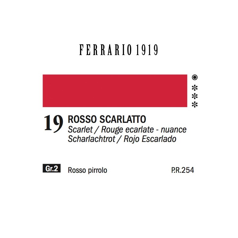 019 - Ferrario Olio 1919 Rosso scarlatto