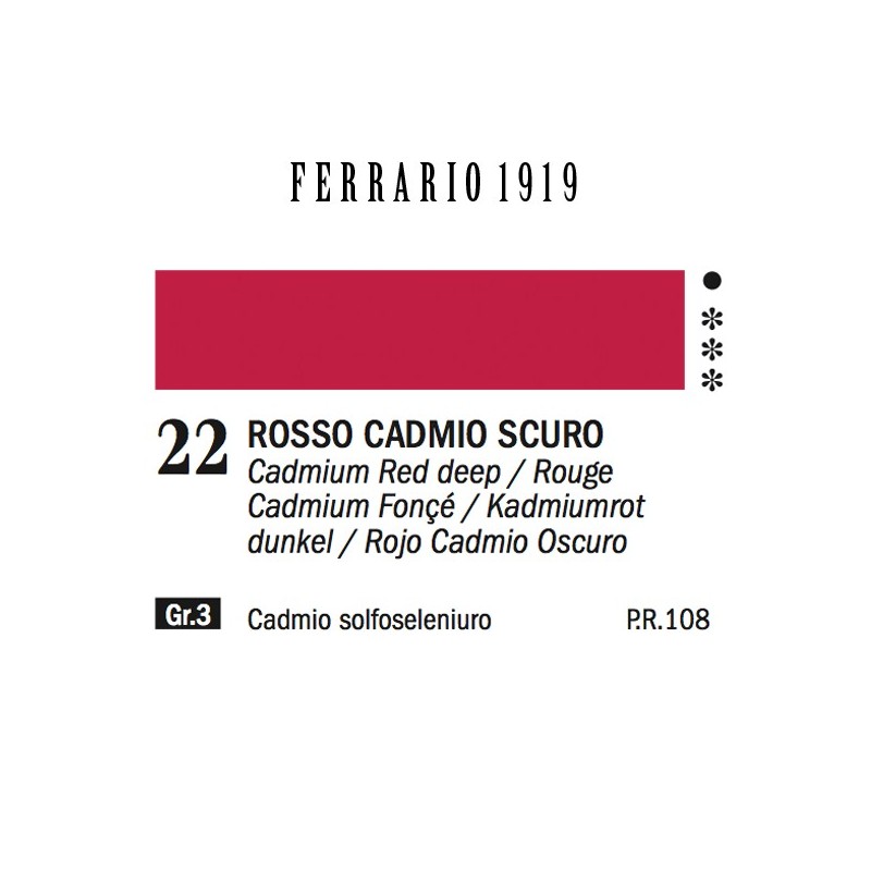 022 - Ferrario Olio 1919 Rosso cadmio scuro