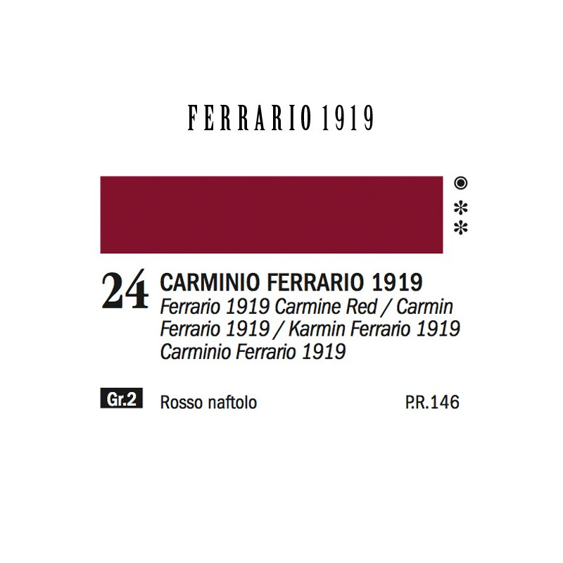 024 - Ferrario Olio 1919 Carminio ferrario 1919