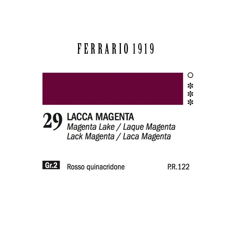 029 - Ferrario Olio 1919 Lacca magenta
