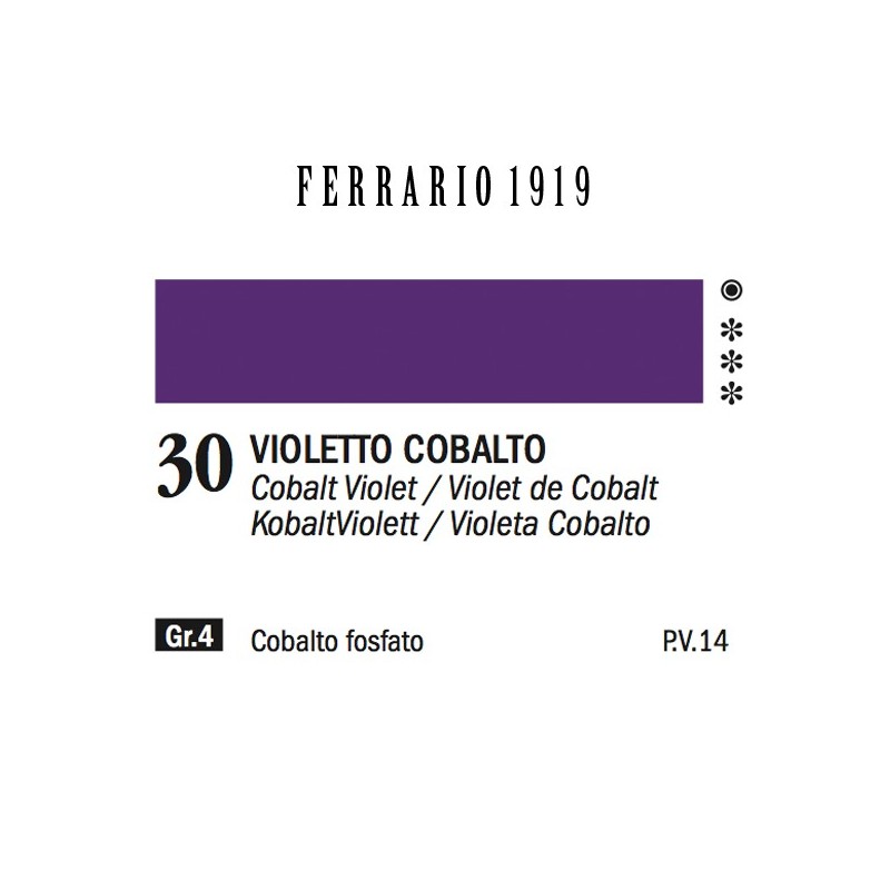 030 - Ferrario Olio 1919 Violetto cobalto