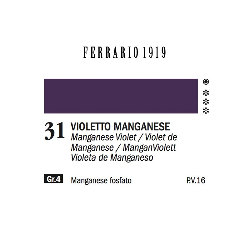 031 - Ferrario Olio 1919 Violetto manganese