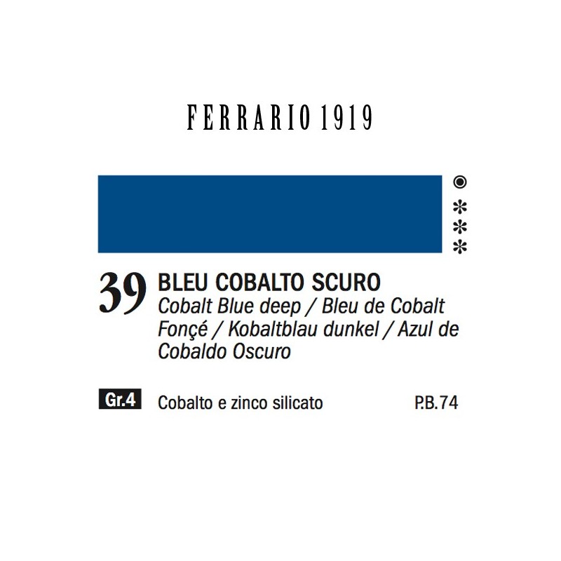 039 - Ferrario Olio 1919 Bleu cobalto scuro
