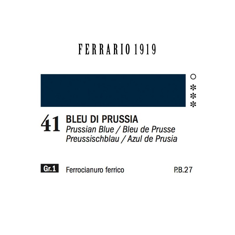 041 - Ferrario Olio 1919 Bleu di prussia