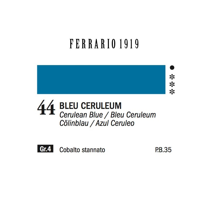 044 - Ferrario Olio 1919 Bleu ceruleum