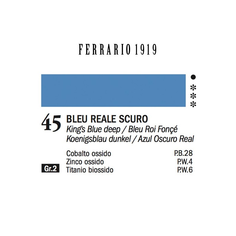 045 - Ferrario Olio 1919 Bleu reale scuro