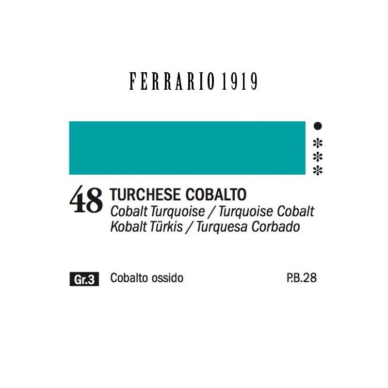 048 - Ferrario Olio 1919 Turchese cobalto