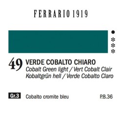 049 - Ferrario Olio 1919 Verde cobalto chiaro