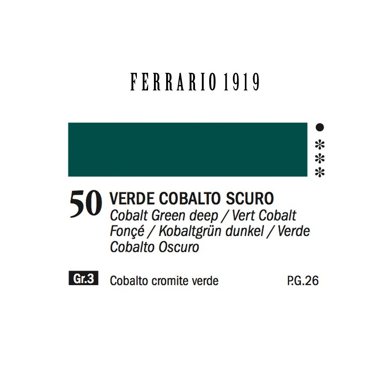 050 - Ferrario Olio 1919 Verde cobalto scuro