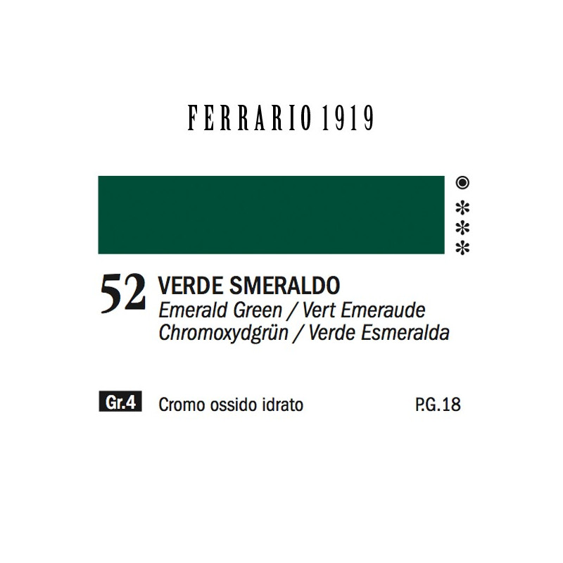052 - Ferrario Olio 1919 Verde smeraldo