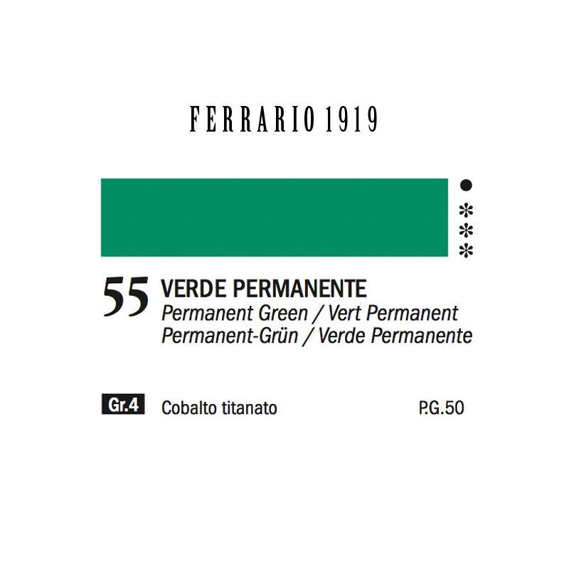055 - Ferrario Olio 1919 Verde permanente