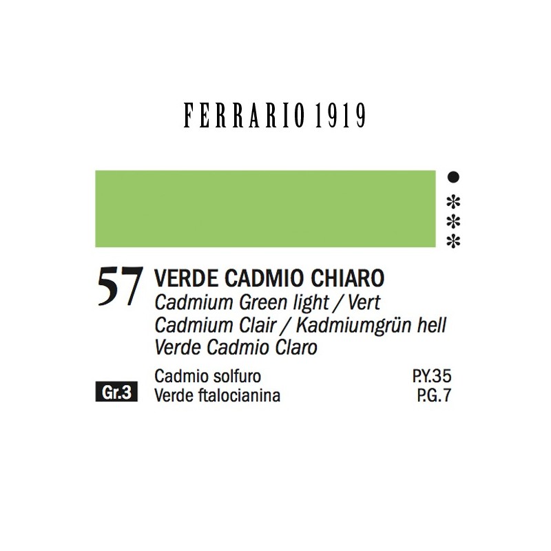 057 - Ferrario Olio 1919 Verde cadmio chiaro