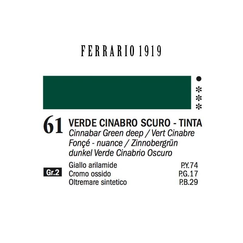 061 - Ferrario Olio 1919 Verde cinabro scuro