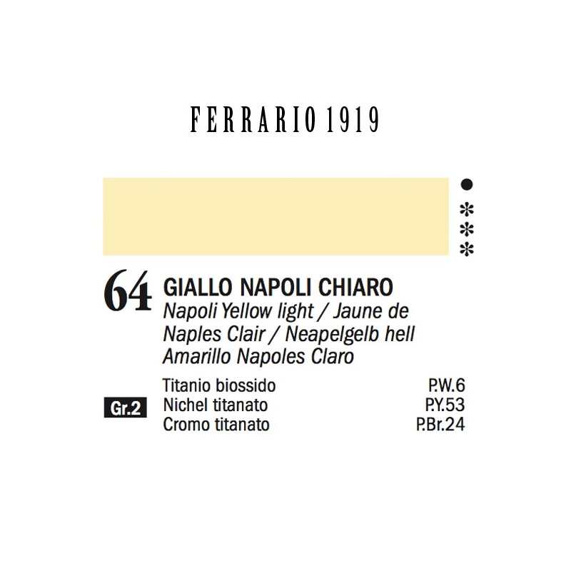 064 - Ferrario Olio 1919 Giallo napoli chiaro