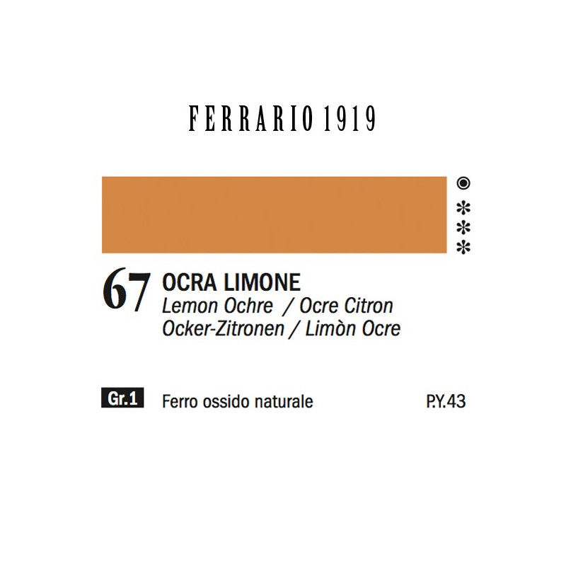 067 - Ferrario Olio 1919 Ocra limone
