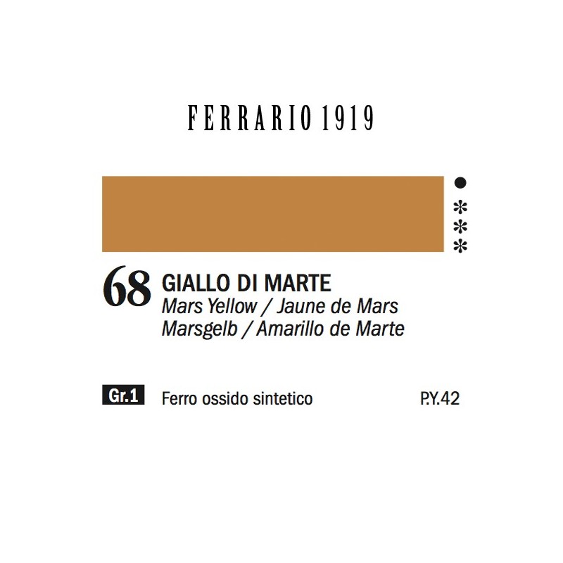 068 - Ferrario Olio 1919 Giallo di marte