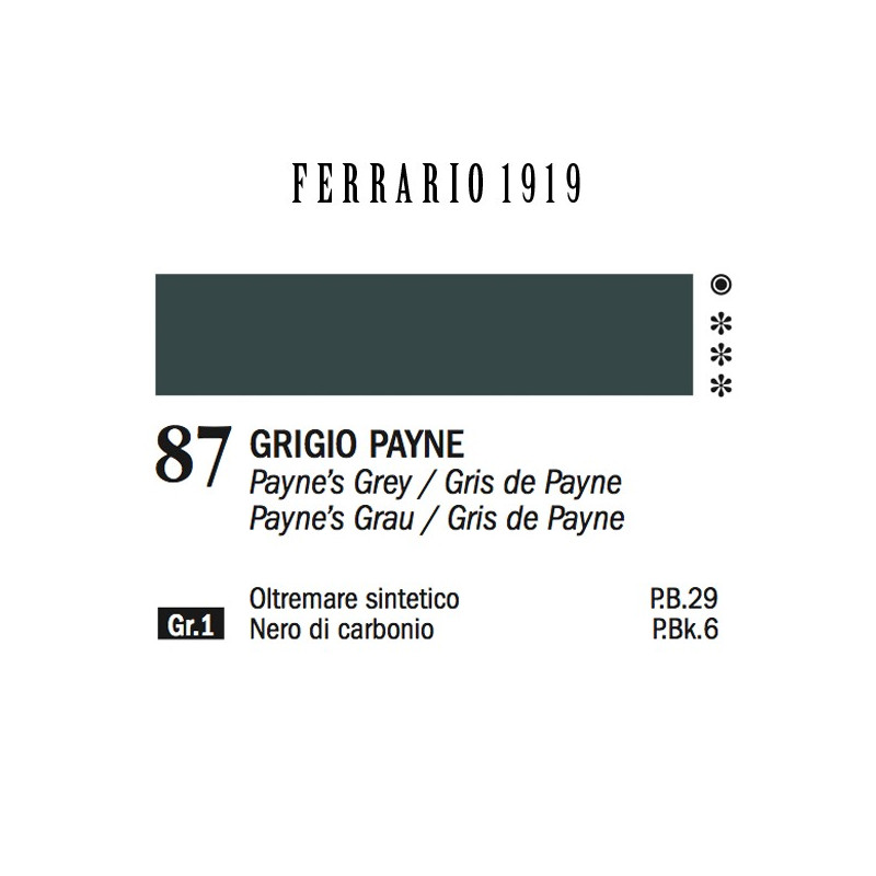 087 - Ferrario Olio 1919 Grigio payne