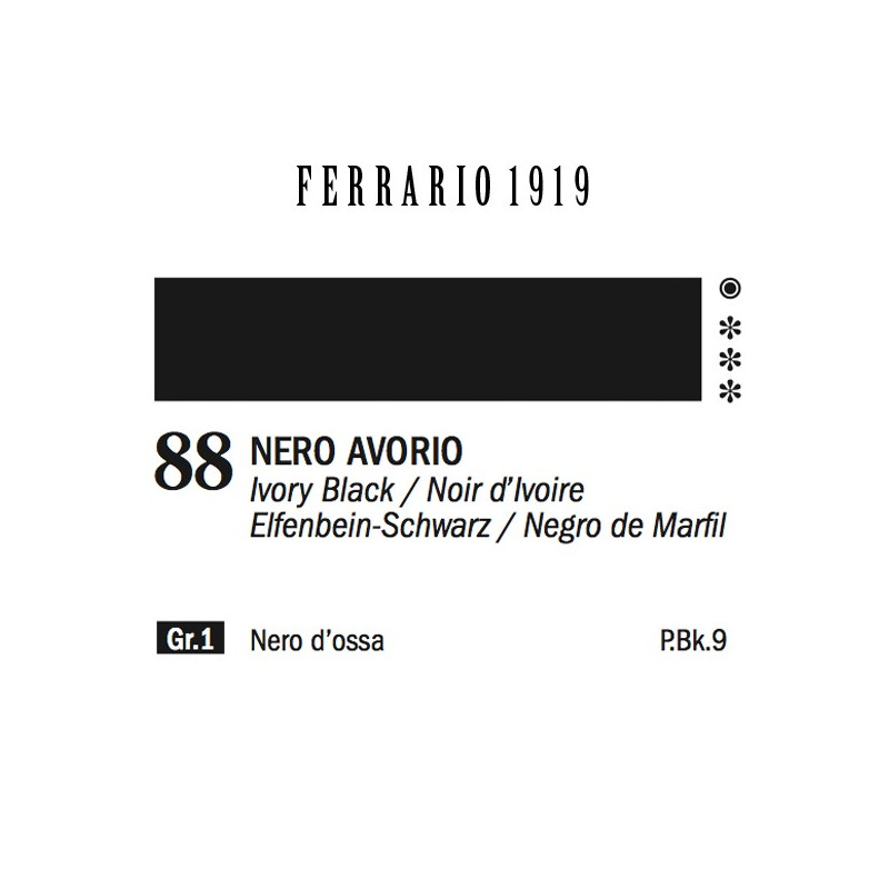 088 - Ferrario Olio 1919 Nero avorio