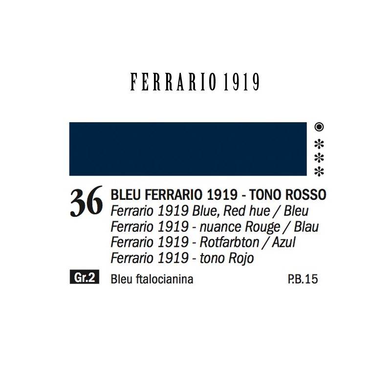036 - Ferrario Olio 1919 Bleu ferrario 1919 (tono rosso)