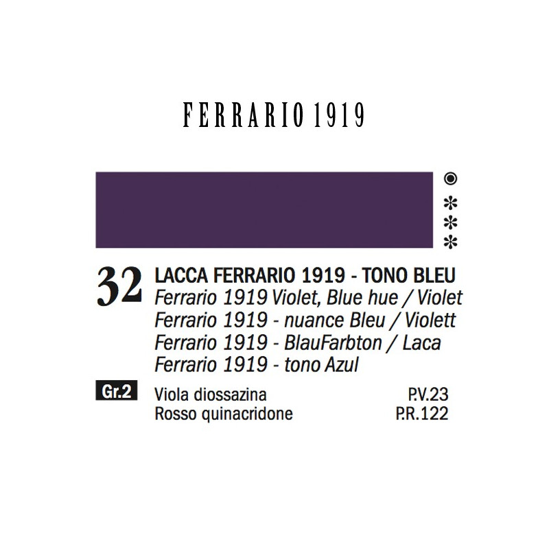 032 - Ferrario Olio 1919 Lacca ferrario 1919 (tono bleu)