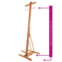 Cavalletto Lira trasformabile in tavolo Mabef M25 misure superficie estendibile