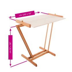 Cavalletto Lira trasformabile in tavolo Mabef M25 misure in piano