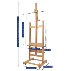 Cavalletto Studio bifacciale Mabef M19 misure