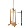 Cavalletto Studio bifacciale Mabef M19 minimo e massimo