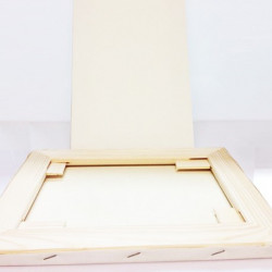 CM.18X24 - Set 3 Telai telati Artecreo 100% cotone 220 gr/mq, spillatura sul bordo, spessore normale, made in Italy