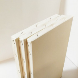 CM.30X40 - Set 3 Telai telati Artecreo 100% cotone 220 gr/mq, spillatura sul bordo, spessore normale, made in Italy