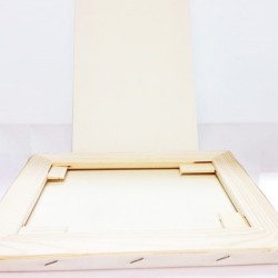 CM.40X60 - Set 3 Telai telati Artecreo 100% cotone 220 gr/mq, spillatura sul bordo, spessore normale, made in Italy