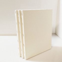 CM.40X40 - Set 3 Telai telati Artecreo misto cotone 300 gr/mq, spillatura sul bordo, spessore normale, made in Italy